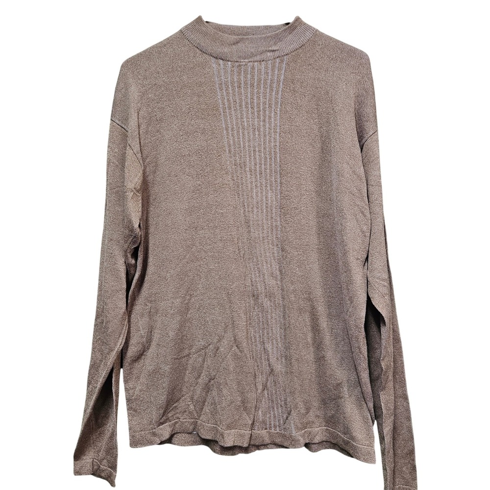 Domani Platinum‎ Silk Blend Sweater Men's Size L Gold Color